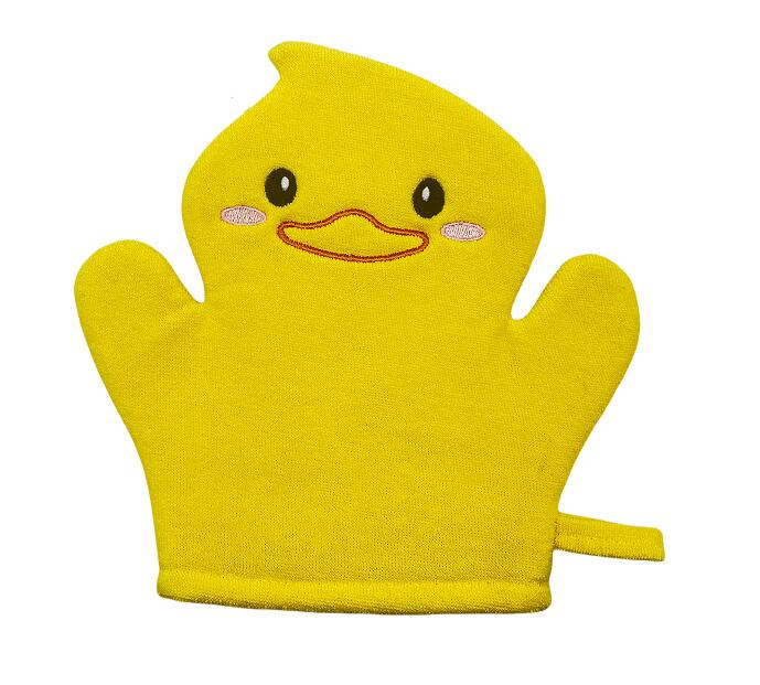 Cotton Cartoon Exfoliating Children Bath Gloves