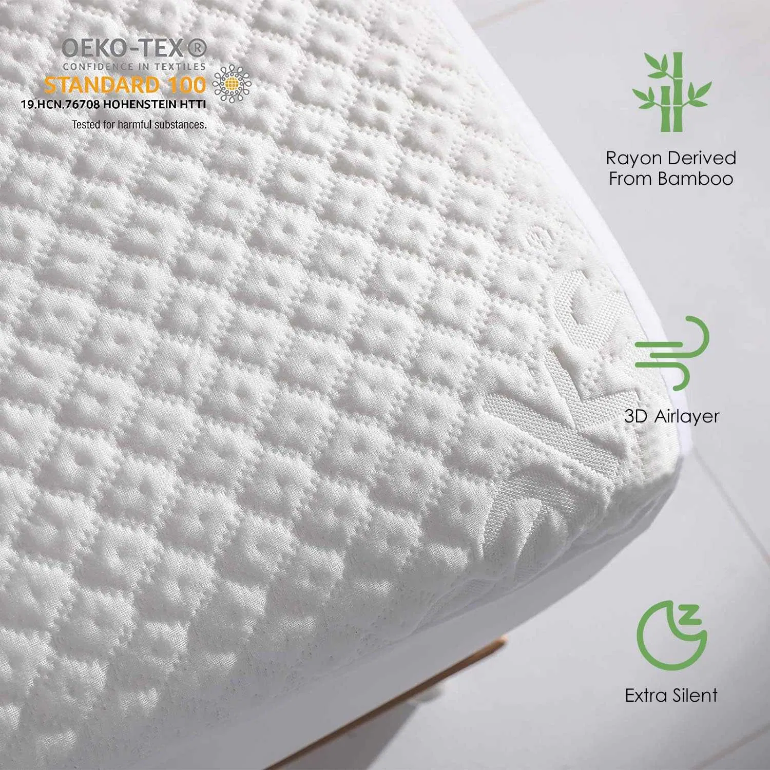 Waterproof Mattress Protector Fitted Mattress Pad Cover with Deep Pocket