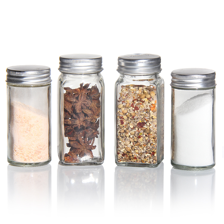 Custom Printed 120ml 90ml 100ml Canvas Seasoning Glass Jar for Spice