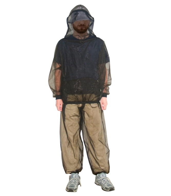Mosquito Suit Net Bug Mesh Pants & Jacket with Hood for Outdoor Protection From Bugs, Flies, Gnats, No-See-Ums & Midges - Mosquito Net Clothing for Men & Wome