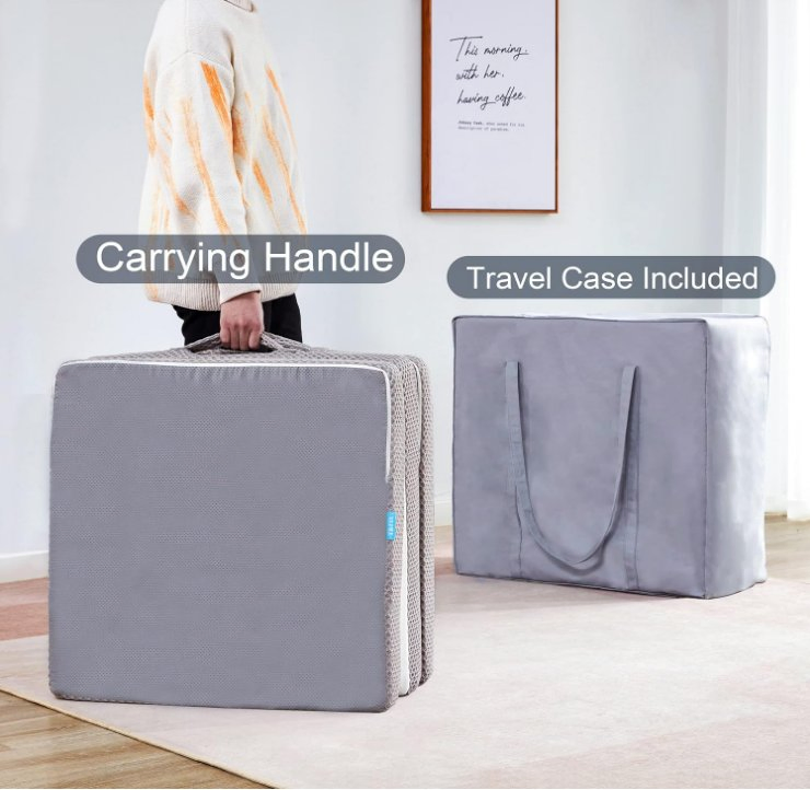 Portable and Versatile Folding Mattresses Mobile Adjustable and Elastic Manufactured for Convenient Filling
