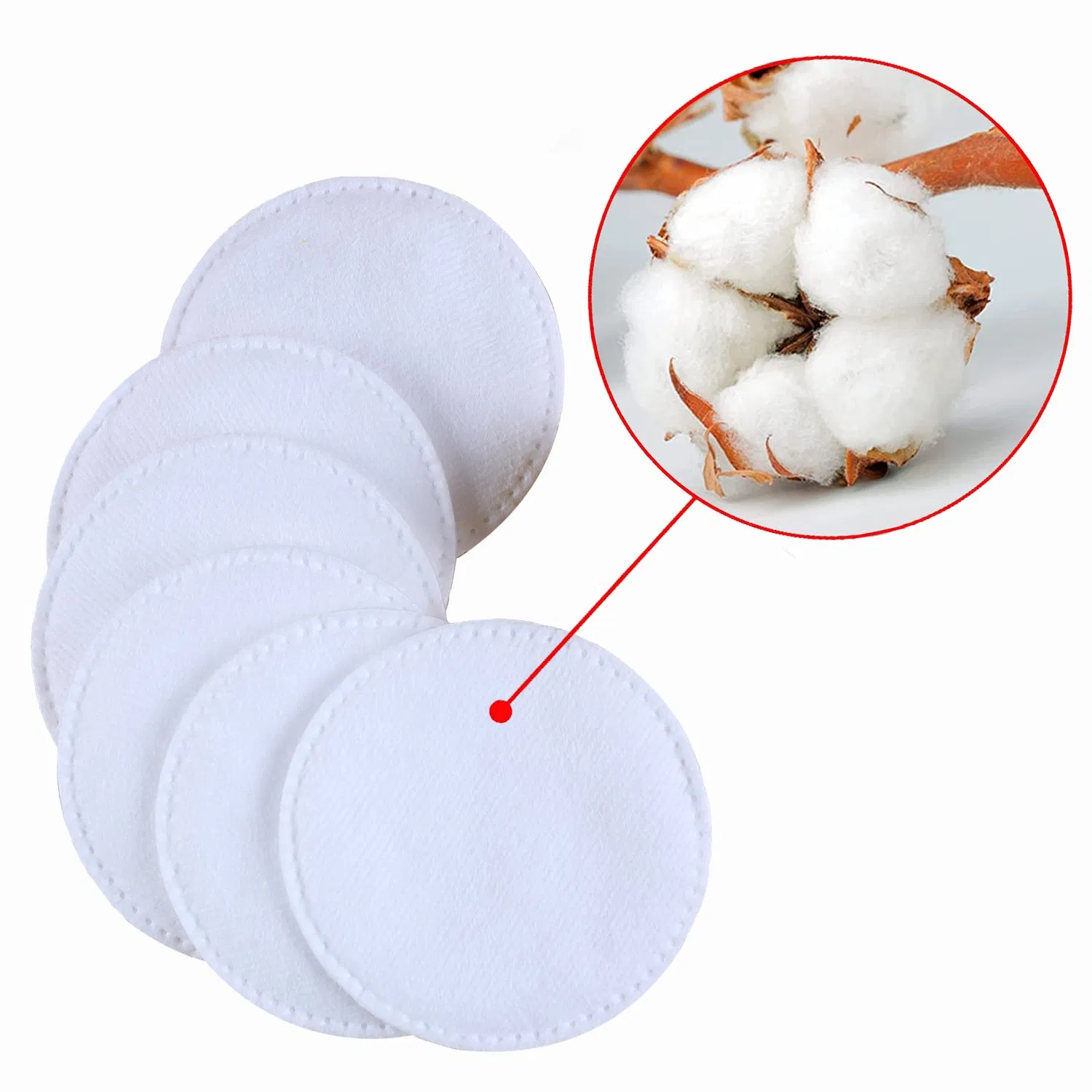Pure Cotton Pad 5*6cm with ISO for Facial Beauty