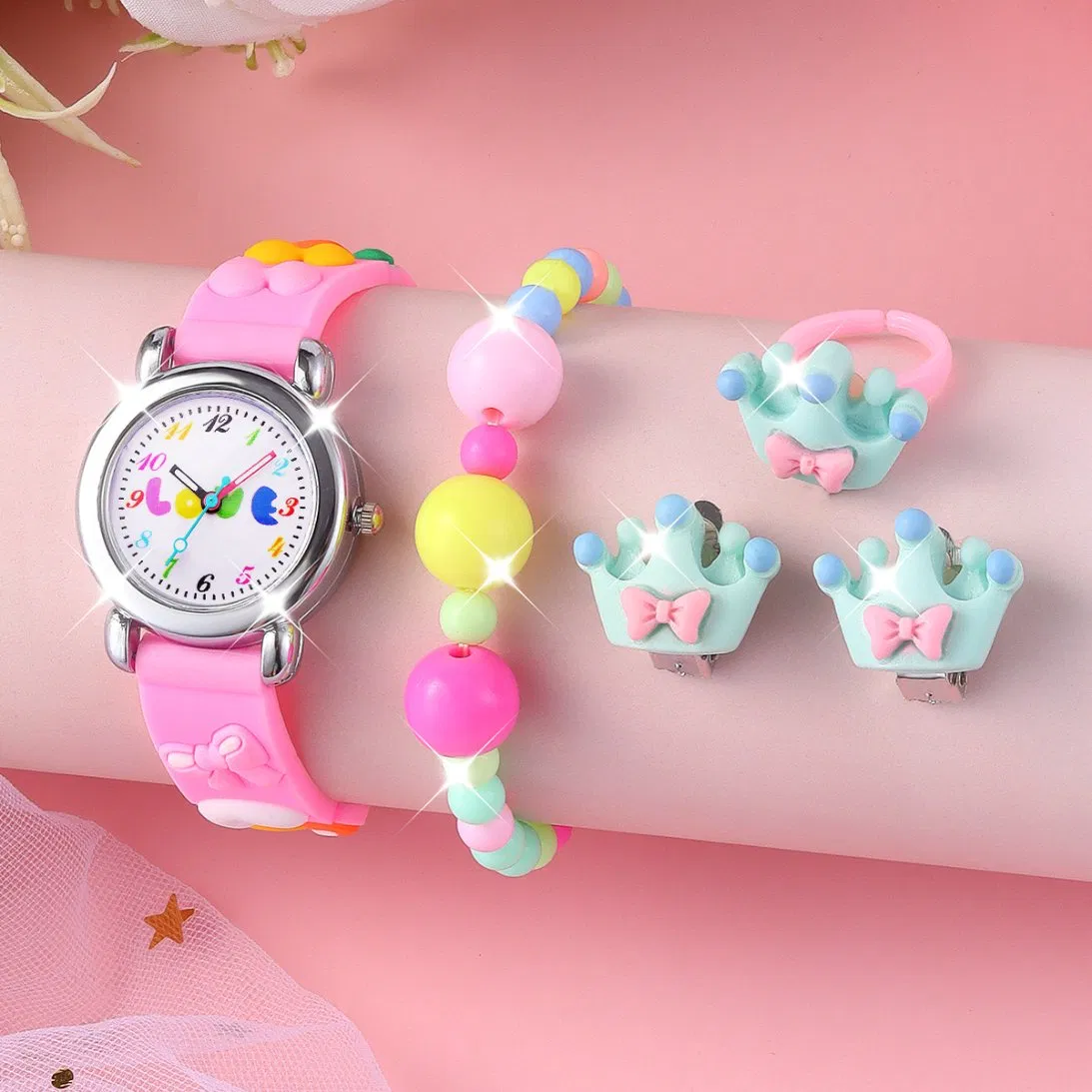 Cartoon Quartz Watch Cute Fashion Pink