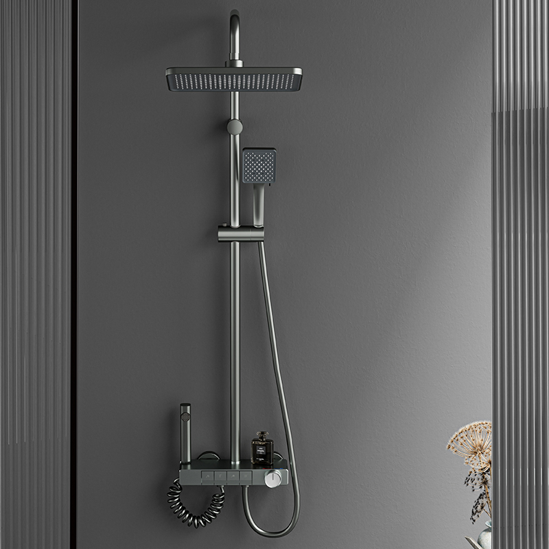 Space Aluminum Material Four Functions Popular Shower Set with High Quality
