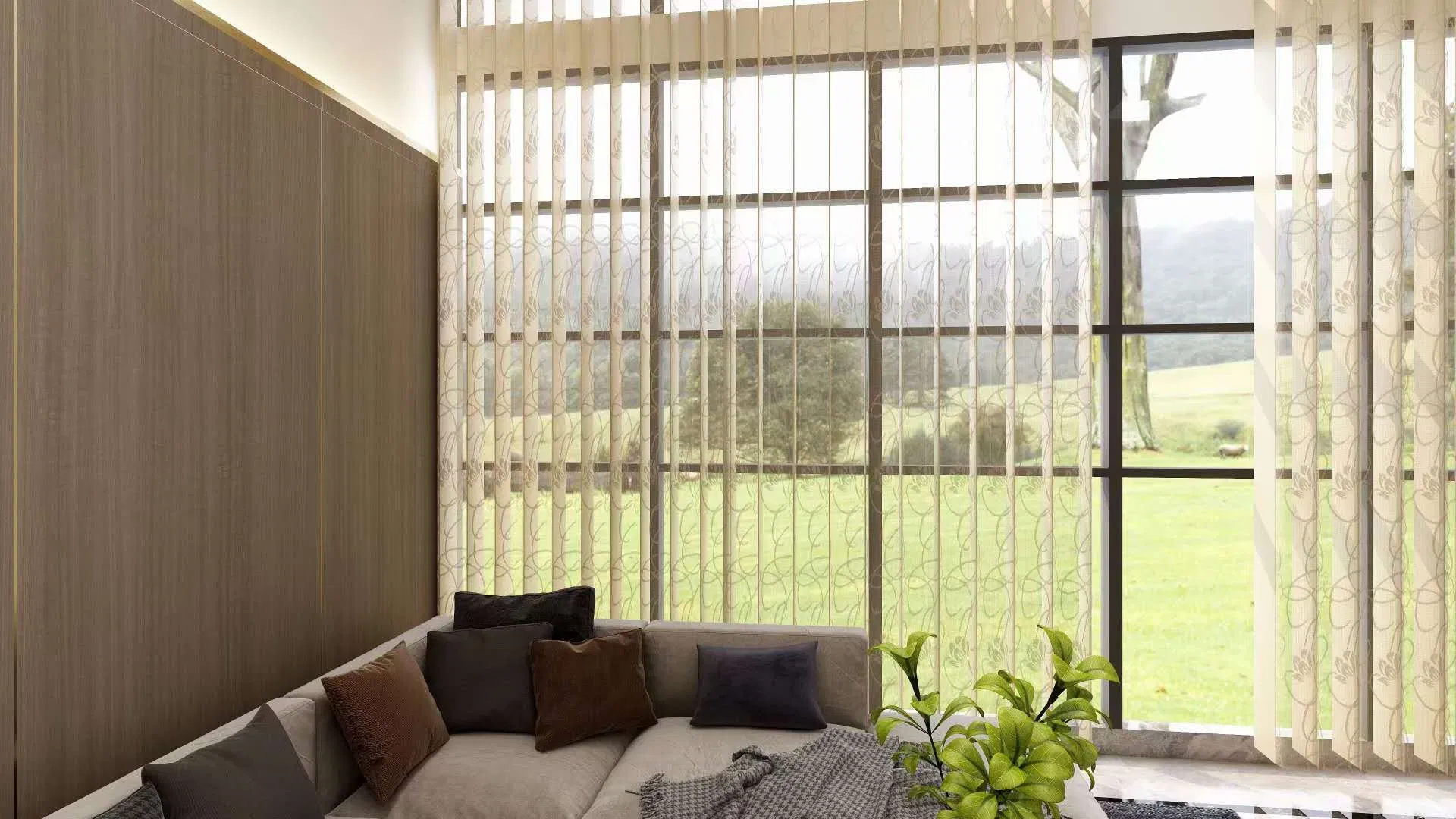 Dreamlike Window Patio Curtain Vertical Hanas Blinds Shades