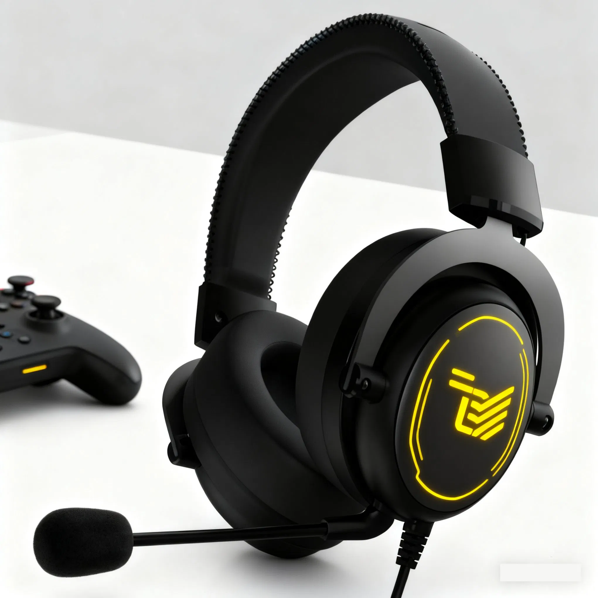 Premium Gaming Headset Headphone Comfort Aluminum Frame Detachable Microphone Works on PC, PS4, PS5, xBox One/ Series X|S, Nintendo Switch and Mobile