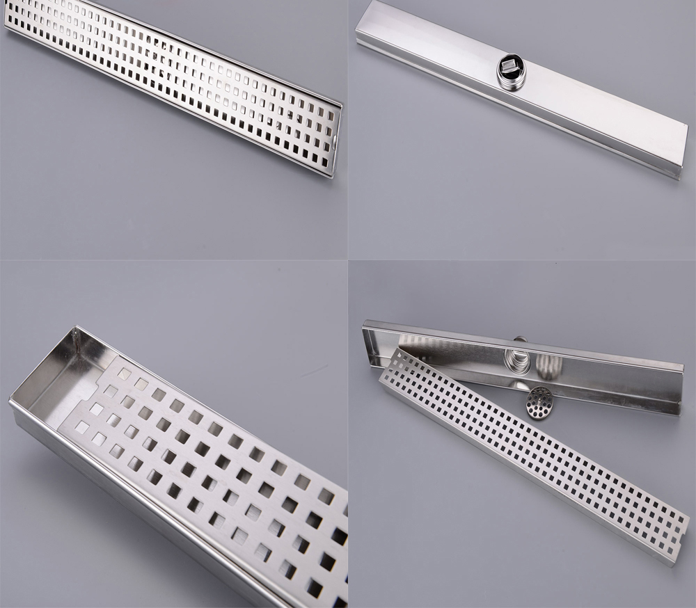 Квадратный напольный трап для душа из нержавеющей стали