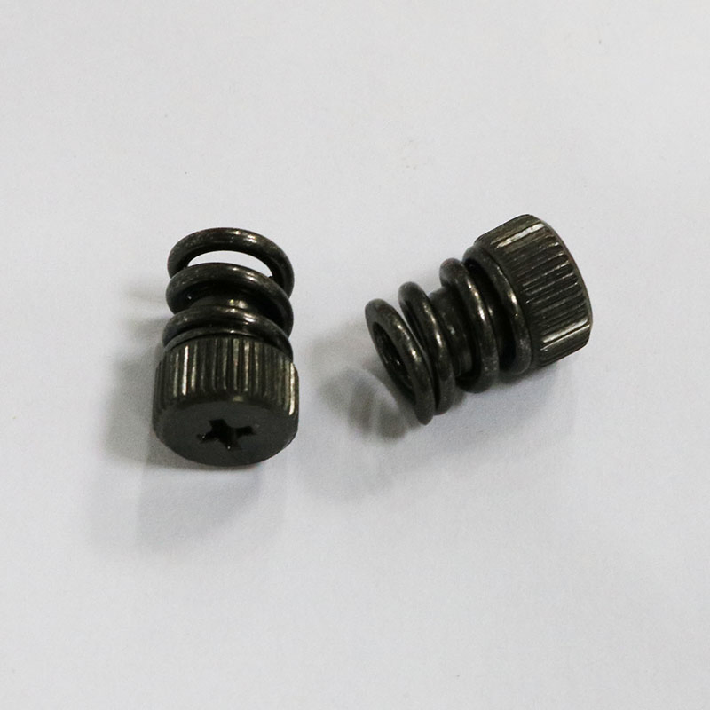 Precision Manufacturing Knurled Black Cabinet Captive Panel Screw Rivet