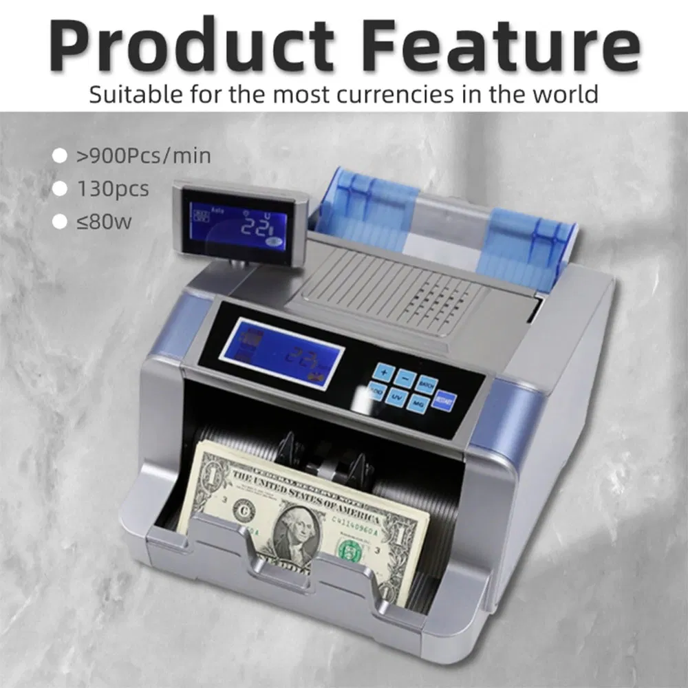 LD-7280 Double Screen  Money Counter With UV MG Detection and Bill Sorting Function for Bank Use