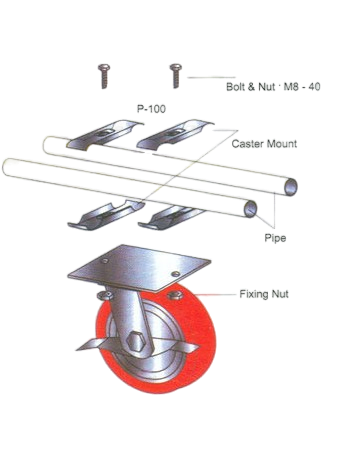 New Type Middle Duty Industry Caster Wheel