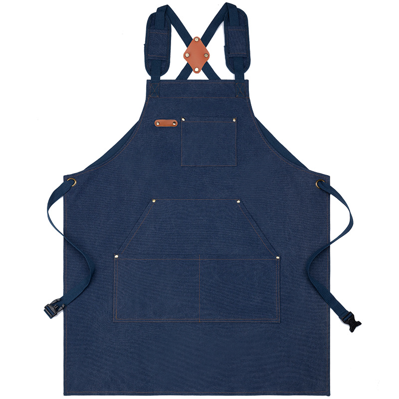 Custom Professional Restaurant Waiter Waitress Canvas Cotton Heavy Canvas Apron with Pocket