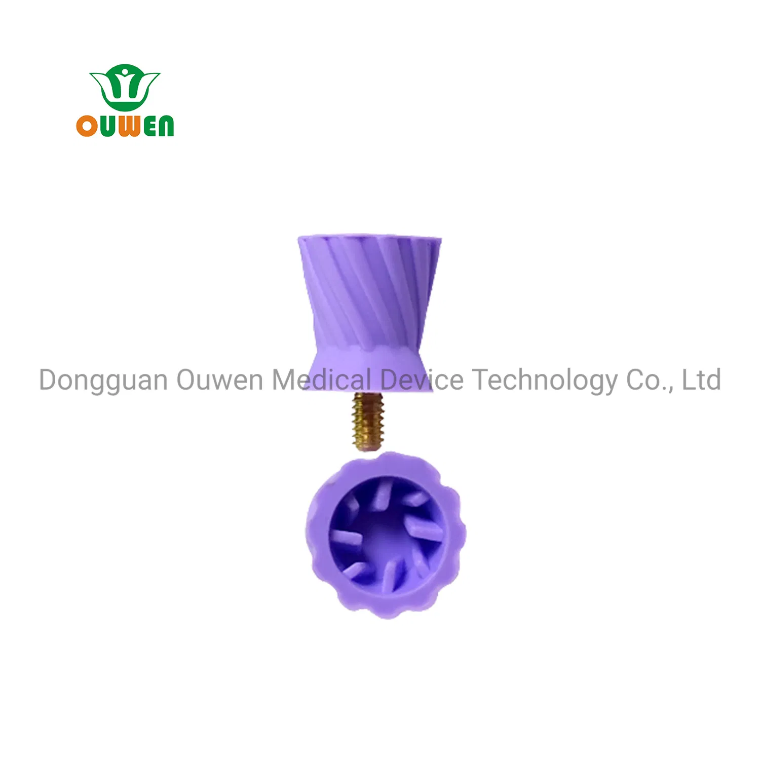 Ouwen ISO13485 CE FDA Certificates Medical Level Class I Silicone Brush Dental Disposable Screw in Type Polishing Cup Prophy Cup