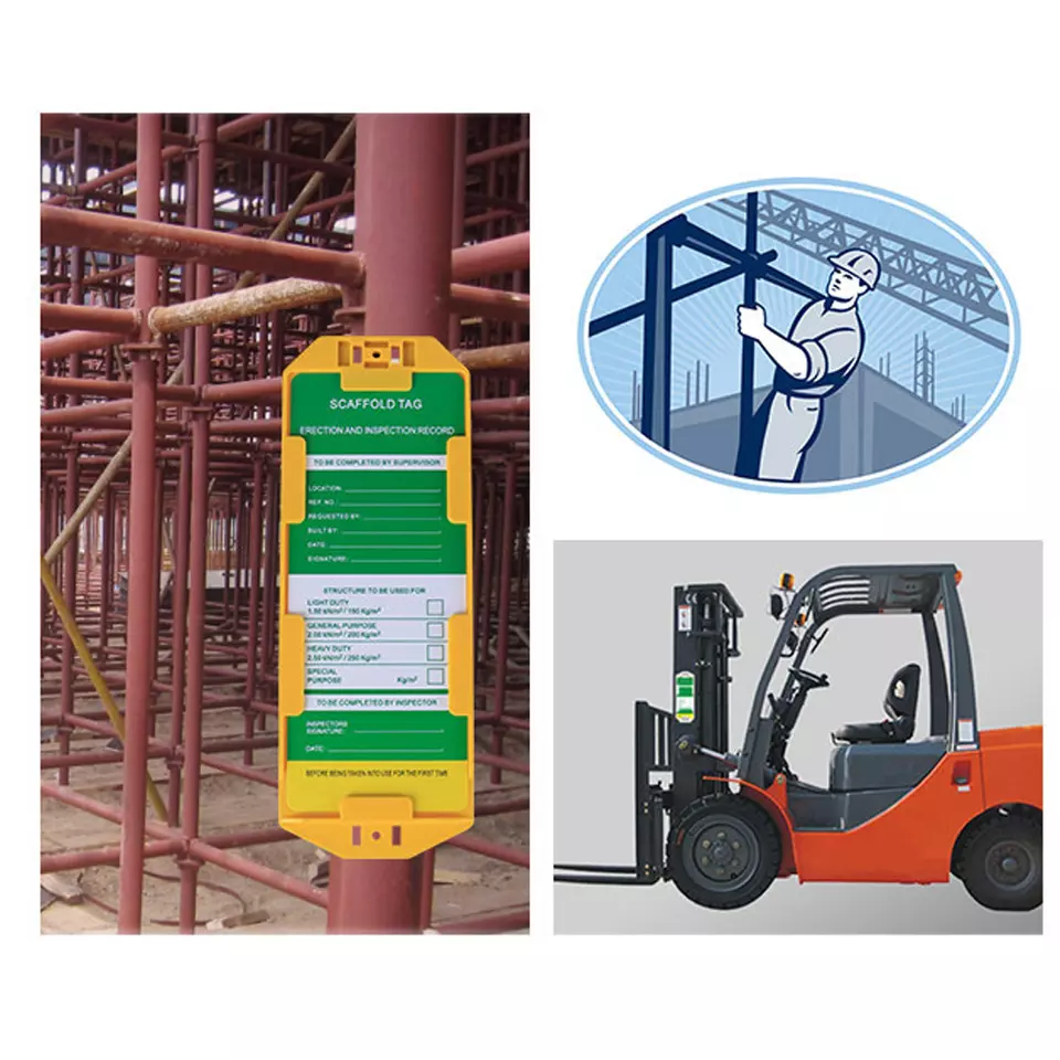 Reliable Scaffolding Safety Tagout System Featuring PVC Sign Holders