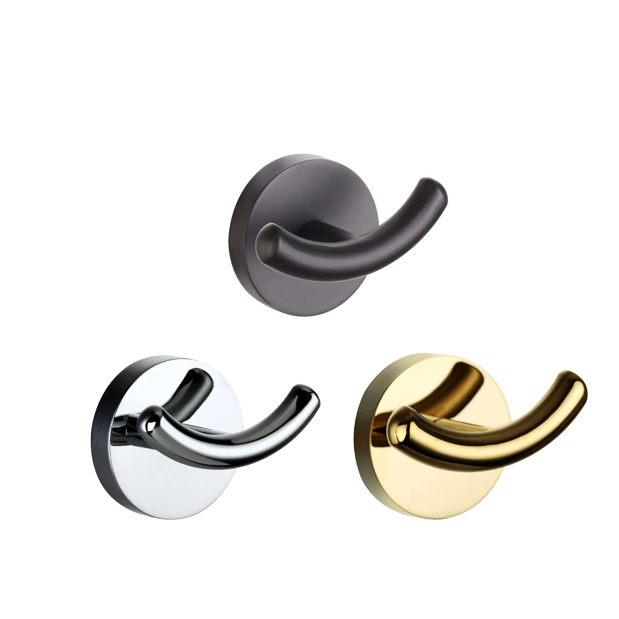 Modern Zinc Alloy Coat Gold Hook Wall Mount Towel Holder for Bathroom and Kitchen