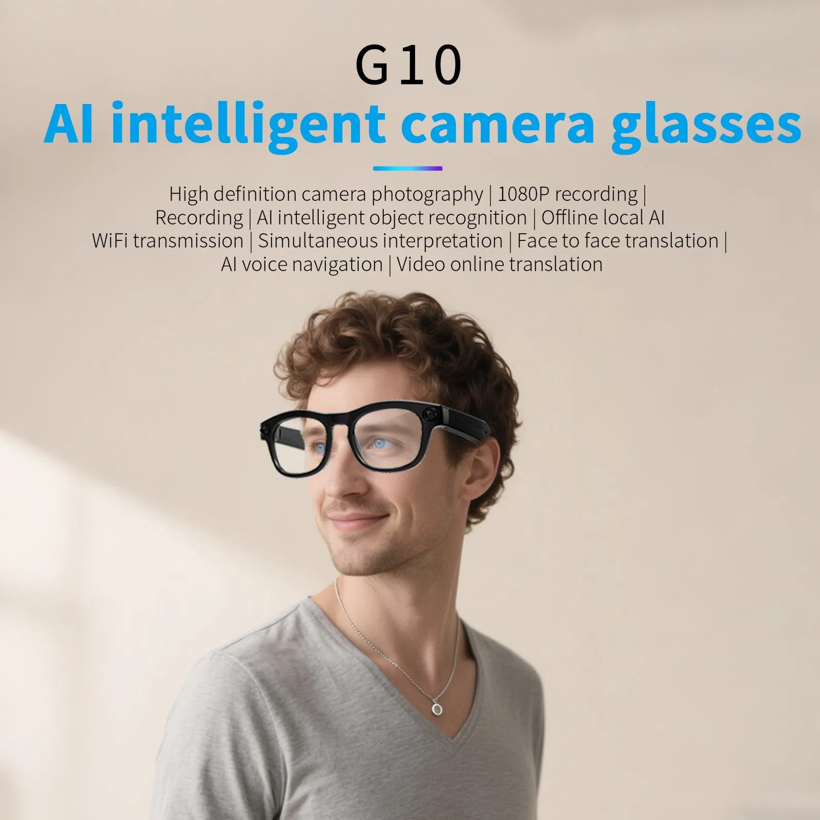 Smart Glasses, Polarized Sunglasses with Bluetooth Speaker, Athletic/Outdoor UV Protection and Voice Control, Unisex