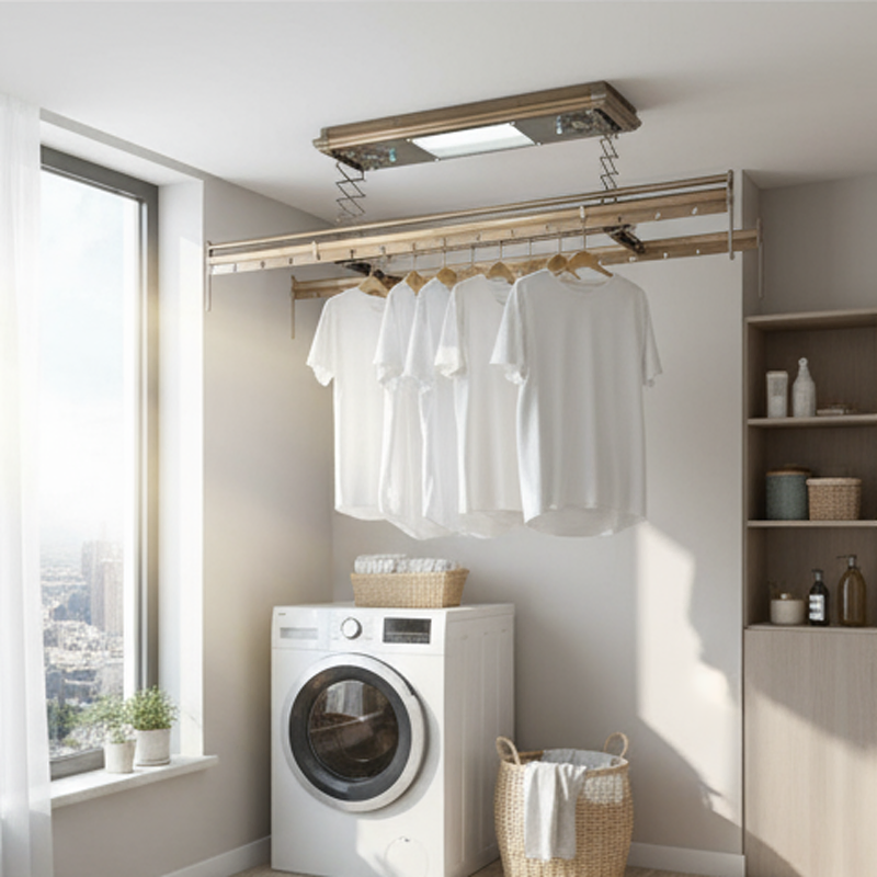 CE Laundry Rack Drying Folding Clothes Drying Rack Super Wind Power Hanger Smart Electric Clothes Dryer