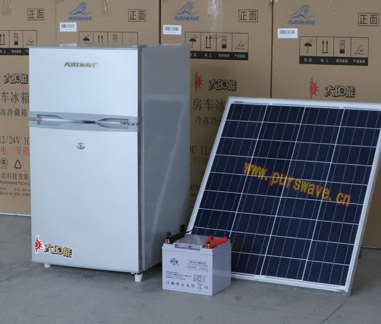 Портативный холодильник Purswave BCD-98 на солнечной батарее