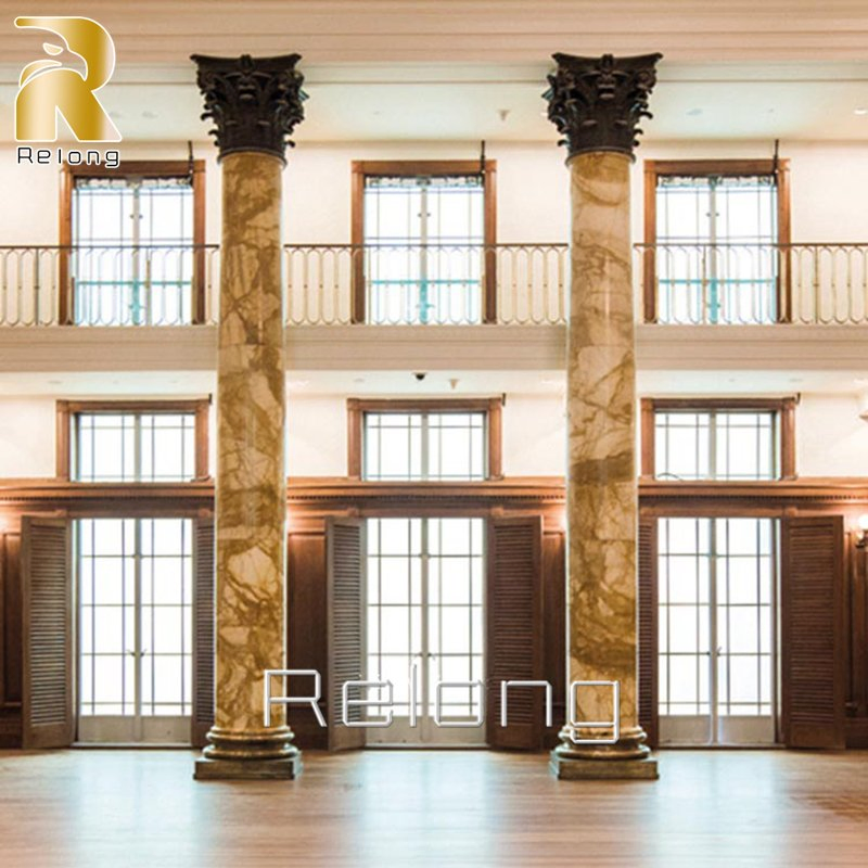 Decorative Large Round Marble Pillar for Home