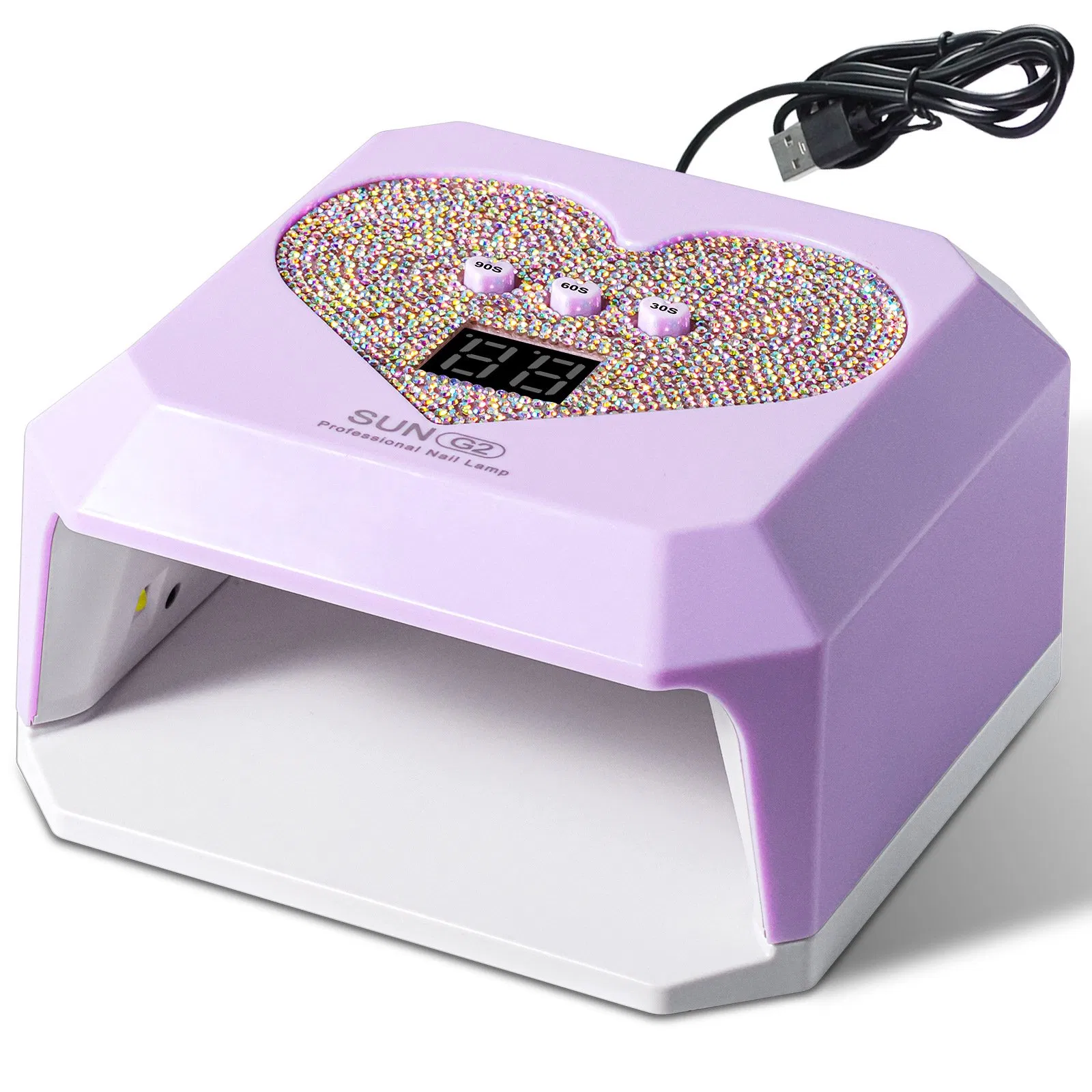 Square Three Heart Button Cute Mini 21PCS Nail Lamp