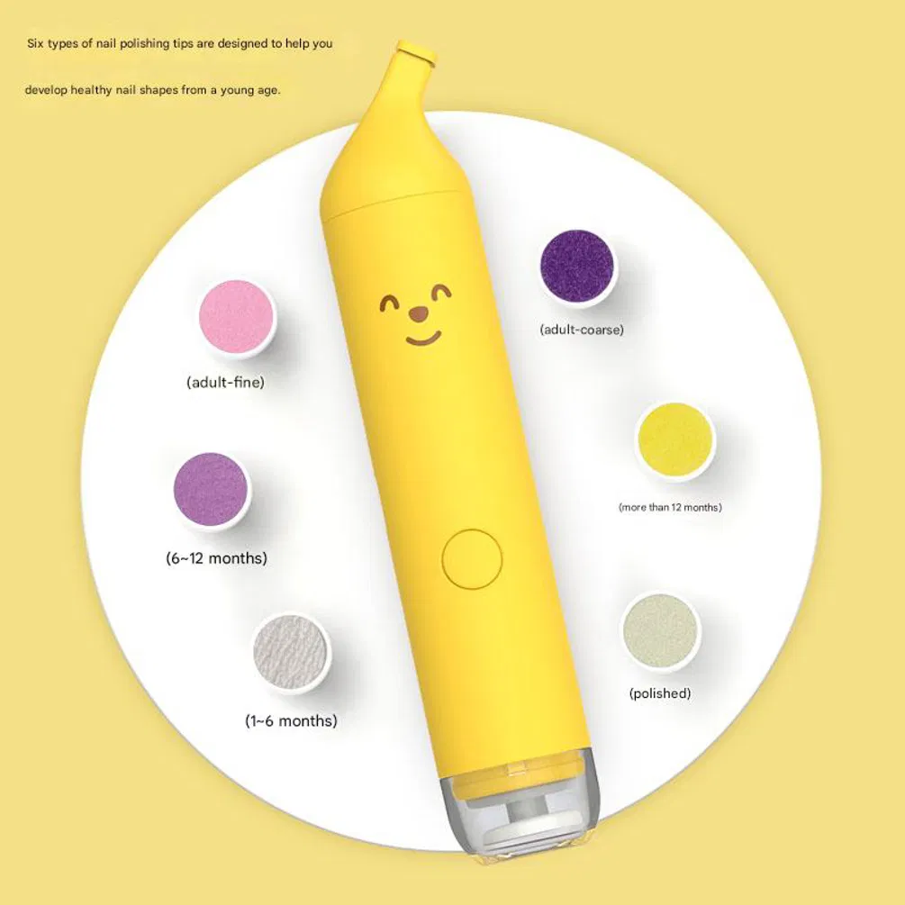 Cute Design 6 in 1 LED Light Electric Nail Clipper Rechargeable Safe Baby Care Nail Trimmer for Kids Manicure