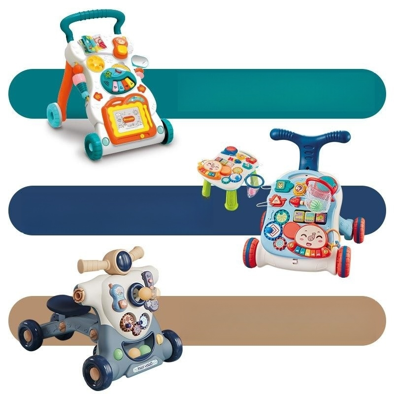 Great Quality Toys Baby Multi-Functional Toddler Trolley Anti-Side-Over Baby Walker