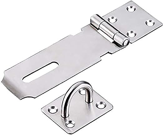 Oval Fixing Door Buckle Catch Sliding Latch Bolt Anti Theft Protection Padlock