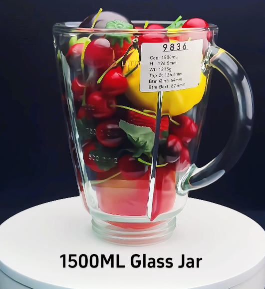 Durable Universal Glass Blender Jar Replacement Part for Home & Commercial Kitchens