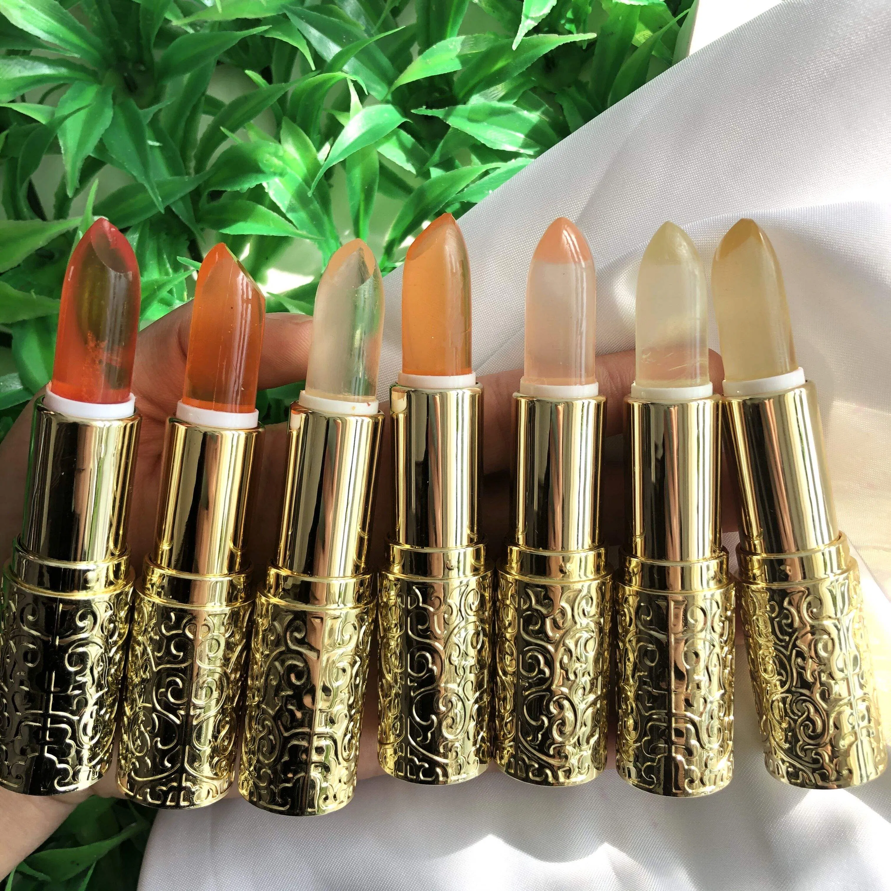 Best Seller Clear Vegan Flower Lip Balm Magic Color Temperature Change 5g Mineral Liquid Jelly Lipstick