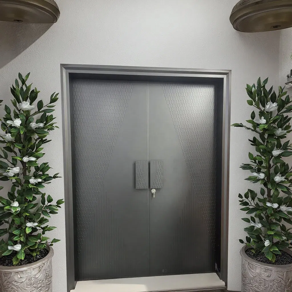 Premium Stainless Steel Security Door with Smart Lock System
