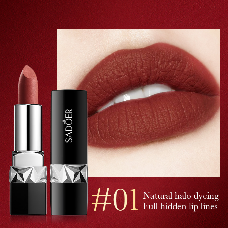 Wholesale Makeup Sadoer Velvet Lipstick Glossy Finish Long-Lasting Waterproof Lip Balm