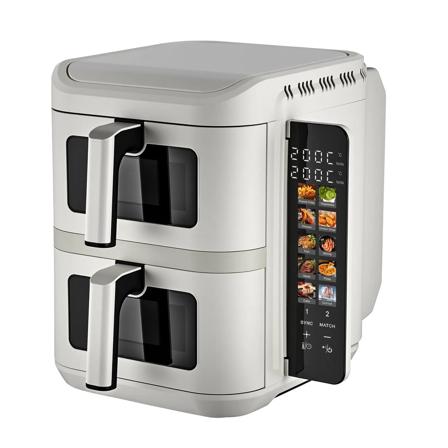 Air Fryer Household with Visible Window 11L Dual Stack Foldable Screen Air Fryer