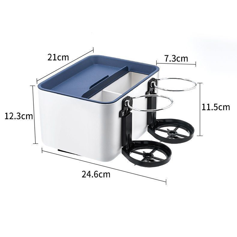 Car Mounted Tissue Box Double Cup Holders Tissue Box Car Armrest Box