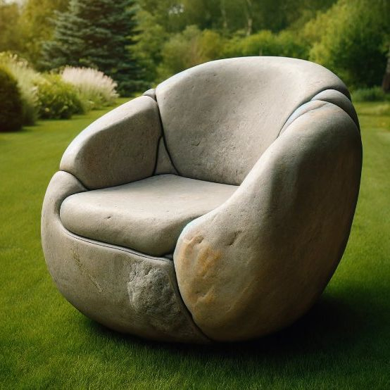 Geometric Sculpture Seat Multifunctional Art Seatminimalist Modern Stool Natural Landscape Garden Seatartistic Garden Seat