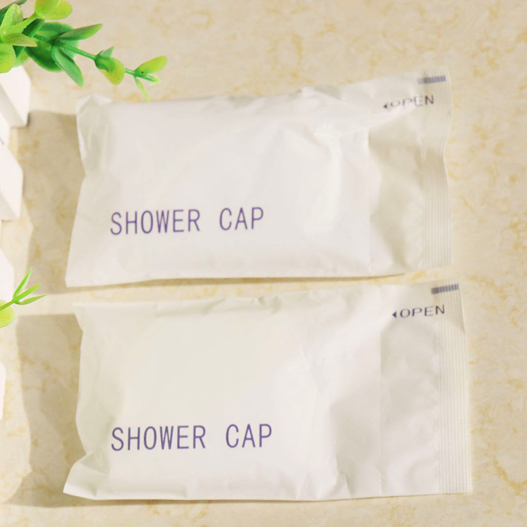 Disposable Waterproof Multicolor Shower Cap/ Biodegradable Folding Bath Cap Beauty