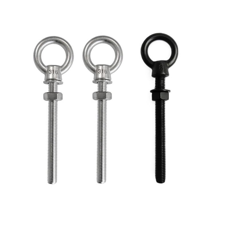 Heavy-Duty Black Eye Bolts Fastener for Safe Lifting