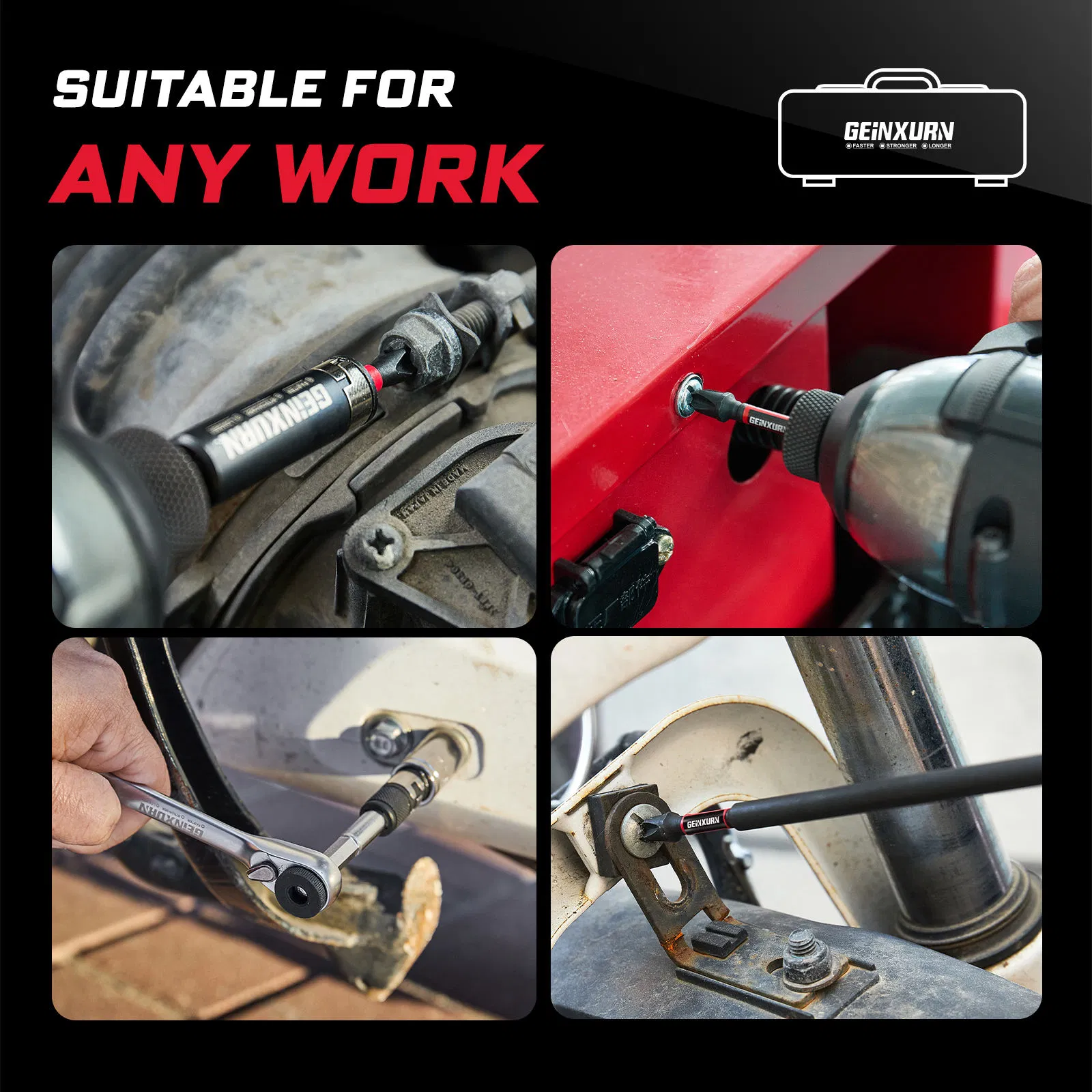 Набор инструментов 39PCS для авторемонта, ударный бит, сталь S2