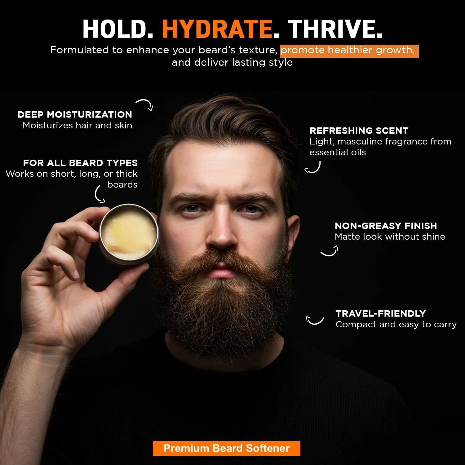 Ultra-Nourishing Fast-Absorbing Growth Balm to Transform Thin Patchy Facial Hair