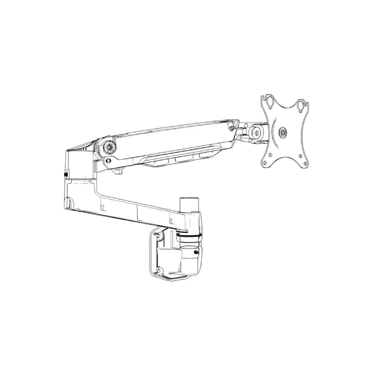 Кронштейн для монитора Kesino Premium Slim, алюминиевый