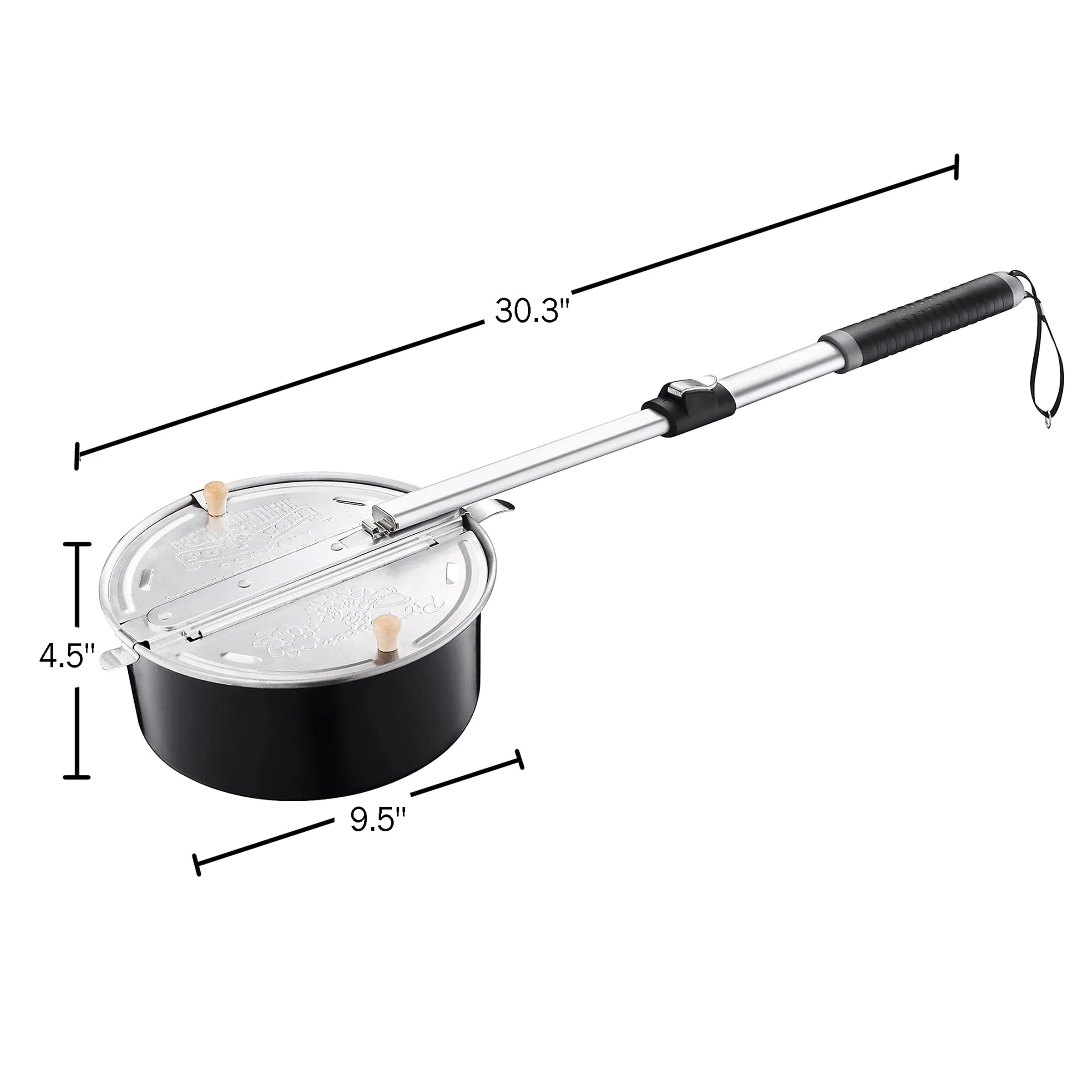 Outdoor Camping Aluminum Shaking Popcorn Popper