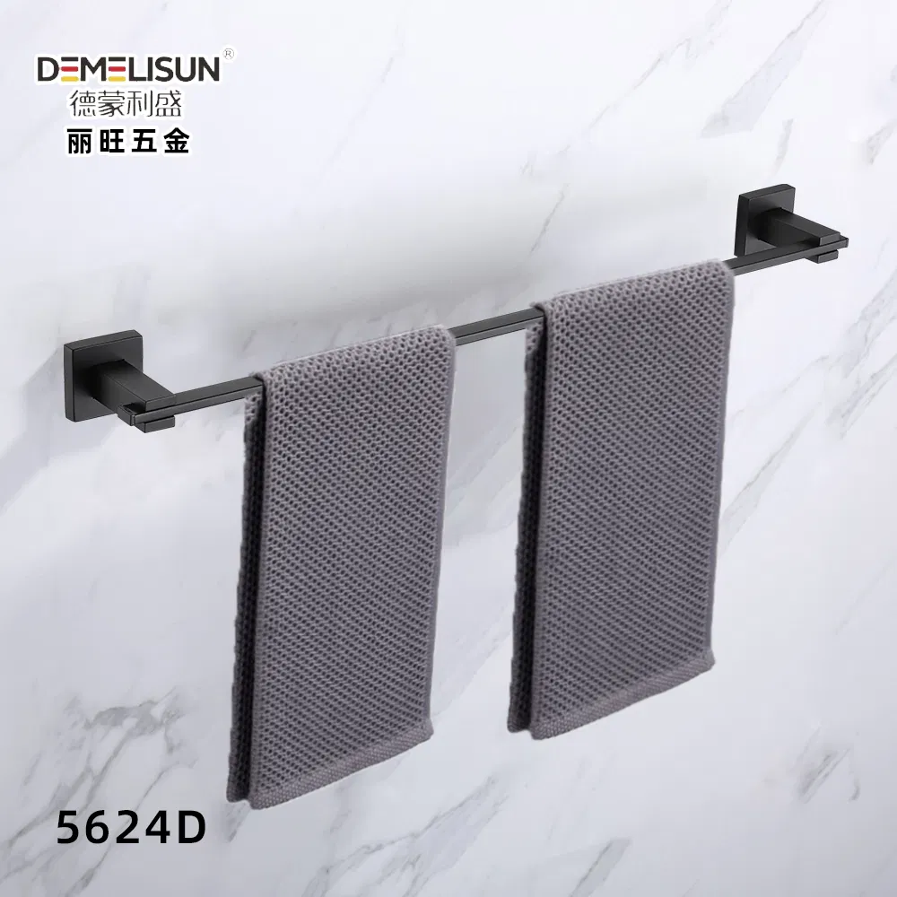 Towel Rack Bathroom Shelf Double Wall Mounted Stainless Steel Racks