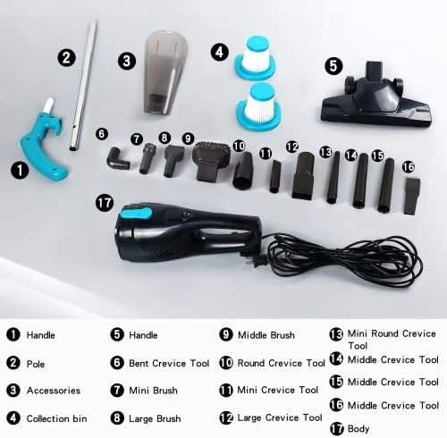 Ultra Quiet Stick Vacuum Cleaner 400W for Pet Hair Removal