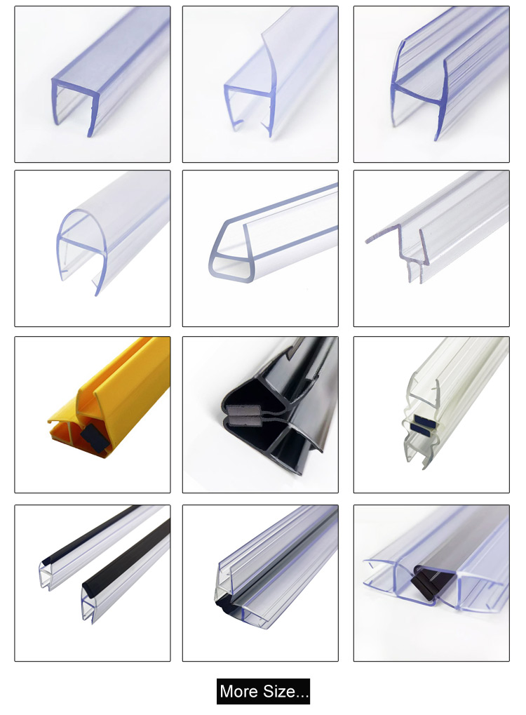 Shower Room Magnetic Seal Strip Glass Door Seal Strip Waterproof