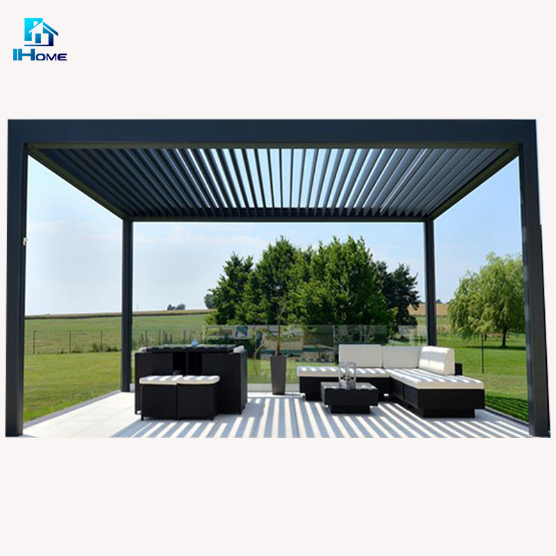 Outdoor Gazebo Garden Pergola Aluminium Retractable Pergola Roof System