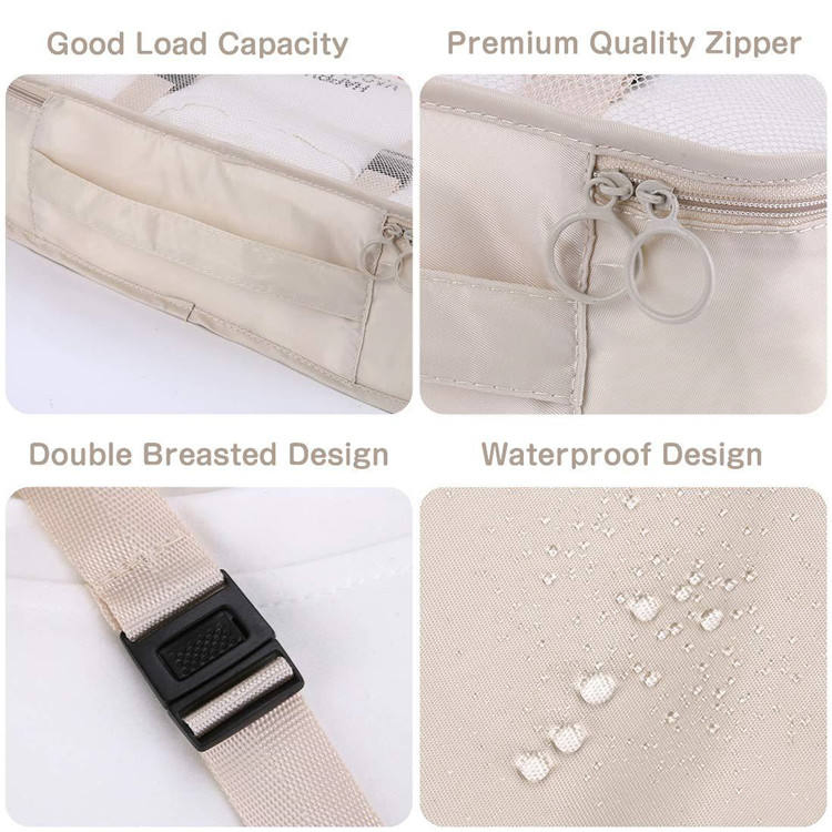 8 Pieces Packing Cubes Travel Luggage Packing Organizers Set with Toiletry Bag