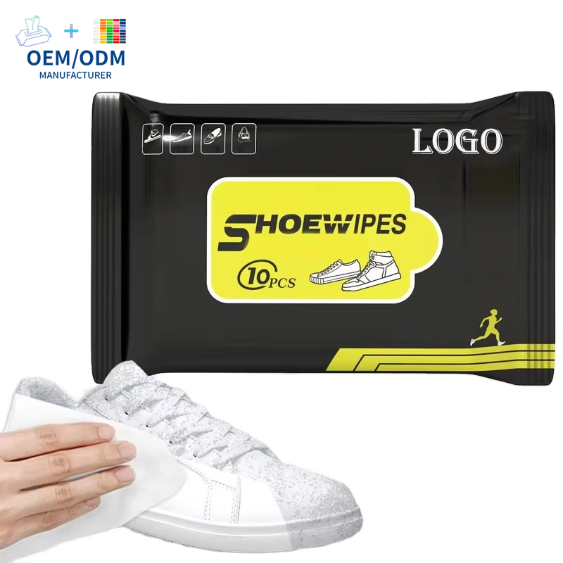 Private Label OEM Shoe Cleaning Product Shoe Wipe Custom Fragrance Biodegradable Fiber Cleaning Wipes for Shoes