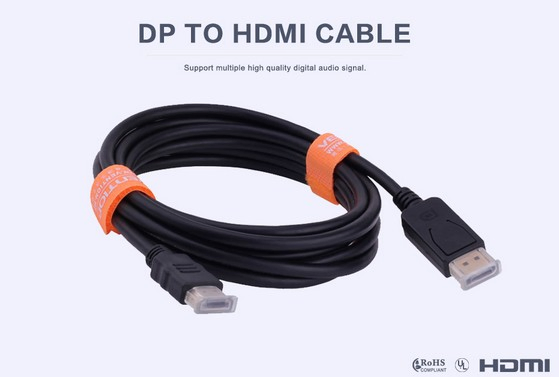 Displayport to HDMI Cable Male to Male 6ft 1.8m