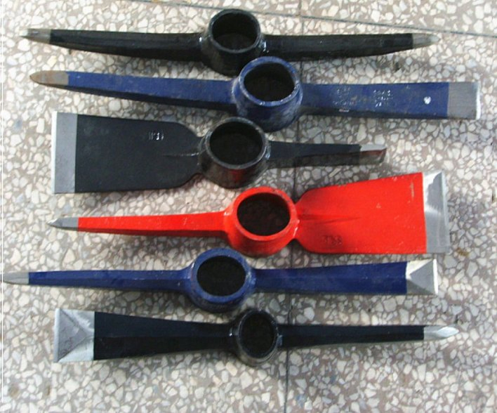 P406 Different Weight Agriculture Pickaxe 65mn Steel Garden Digging Mattock Pickaxe Head