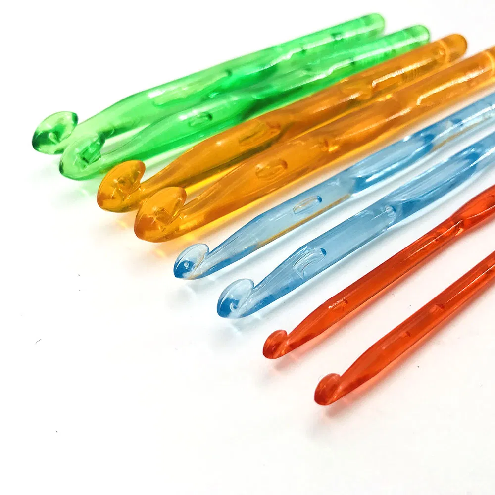 Multicolor Plastic Handle Ergonomic Crochet Hook Set Crochet Yarn Needles High Quality Good Use Knitting Needle