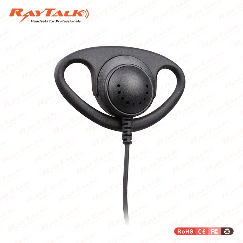 3 Wire Headset with D Shape for Two Way Radio