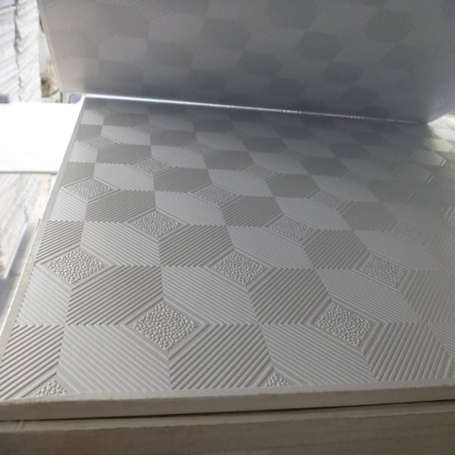 Ceiling Boards Prices PVC Vinyl Faced Gypsum Ceiling Tile Laminated 600X600